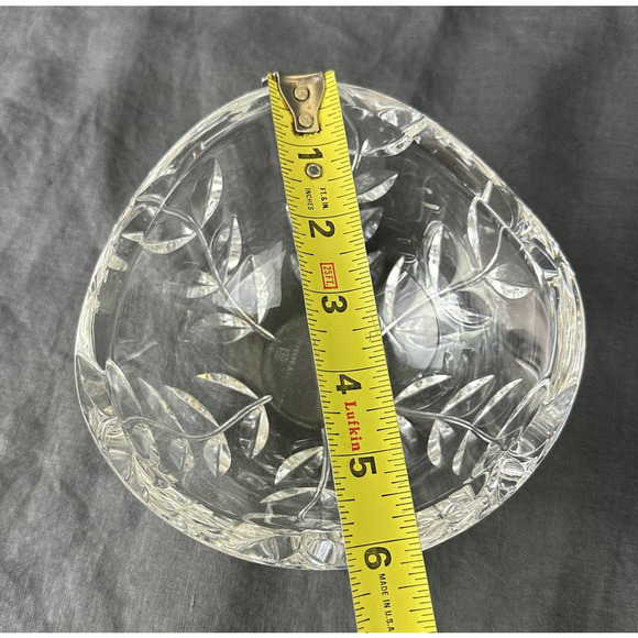 Vintage Tiffany & Co. Cut Glass Crystal Bowl - Josef Riedel Floral Vine & Leaf - Picture 8 of 9